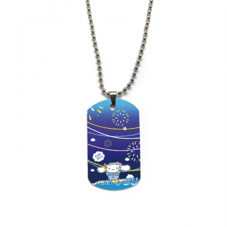 Sanrio Anime double-sided full color printed military brand necklace price for 5 pcs