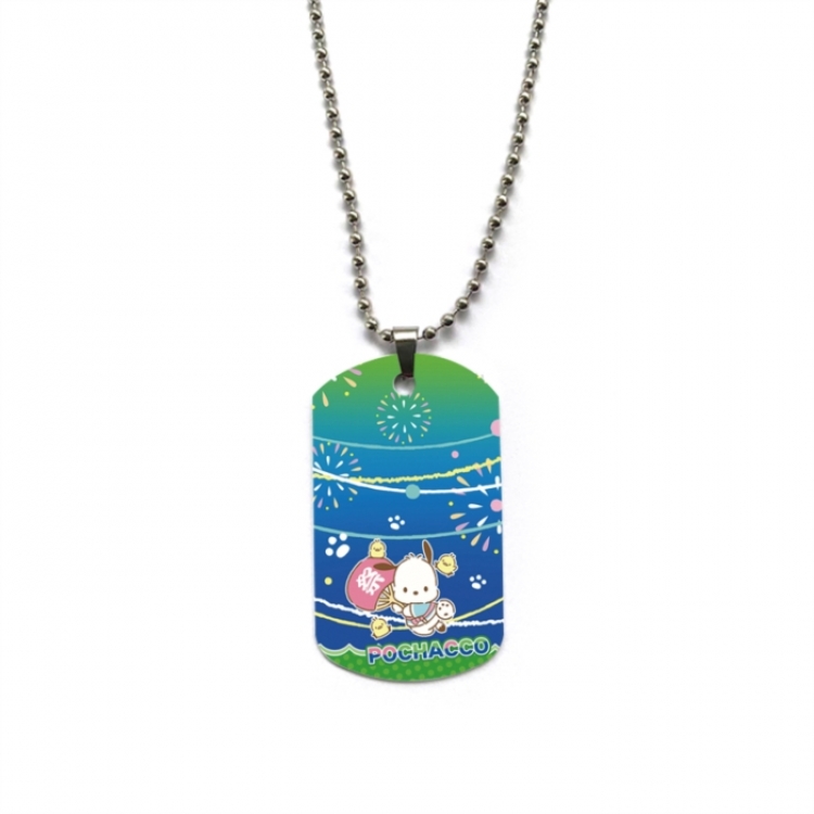 Sanrio Anime double-sided full color printed military brand necklace price for 5 pcs