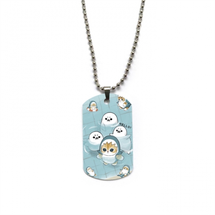 SharkCat Anime double-sided full color printed military brand necklace price for 5 pcs