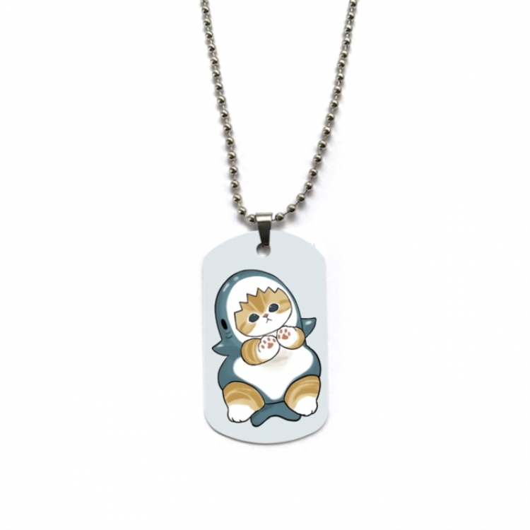 SharkCat Anime double-sided full color printed military brand necklace price for 5 pcs