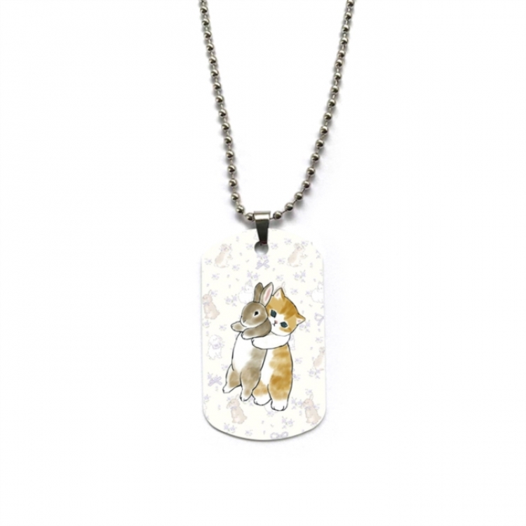 SharkCat Anime double-sided full color printed military brand necklace price for 5 pcs
