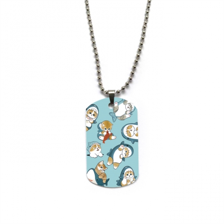 SharkCat Anime double-sided full color printed military brand necklace price for 5 pcs