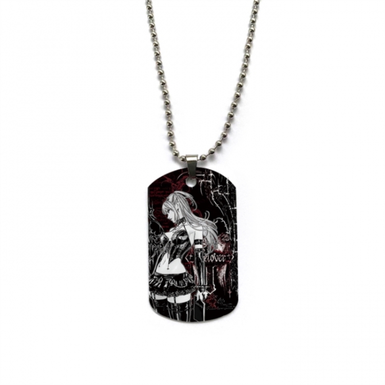 Death note Anime double-sided full color printed military brand necklace price for 5 pcs
