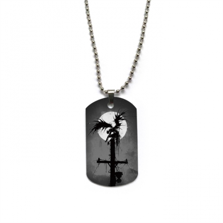 Death note Anime double-sided full color printed military brand necklace price for 5 pcs