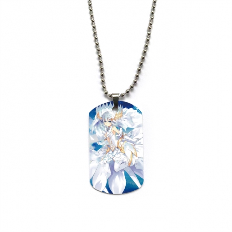 Date-A-Live Anime double-sided full color printed military brand necklace price for 5 pcs