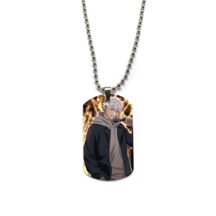 Jujutsu Kaisen Anime double-sided full color printed military brand necklace price for 5 pcs