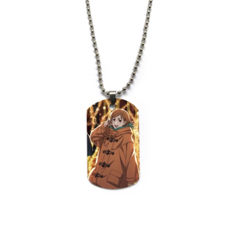 Jujutsu Kaisen Anime double-sided full color printed military brand necklace price for 5 pcs
