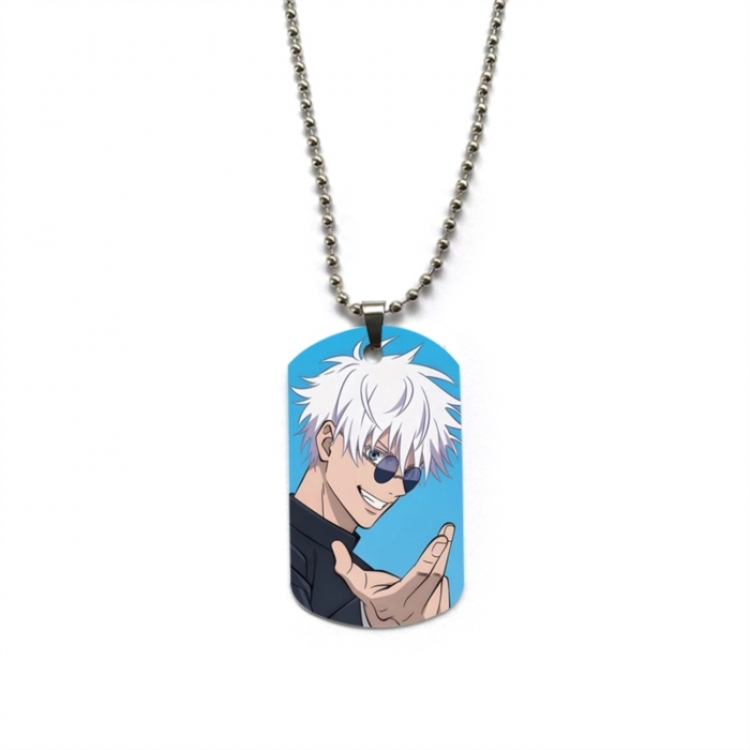 Jujutsu Kaisen Anime double-sided full color printed military brand necklace price for 5 pcs