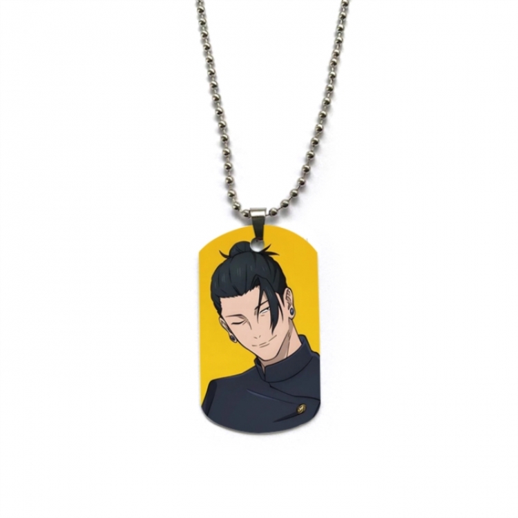 Jujutsu Kaisen Anime double-sided full color printed military brand necklace price for 5 pcs