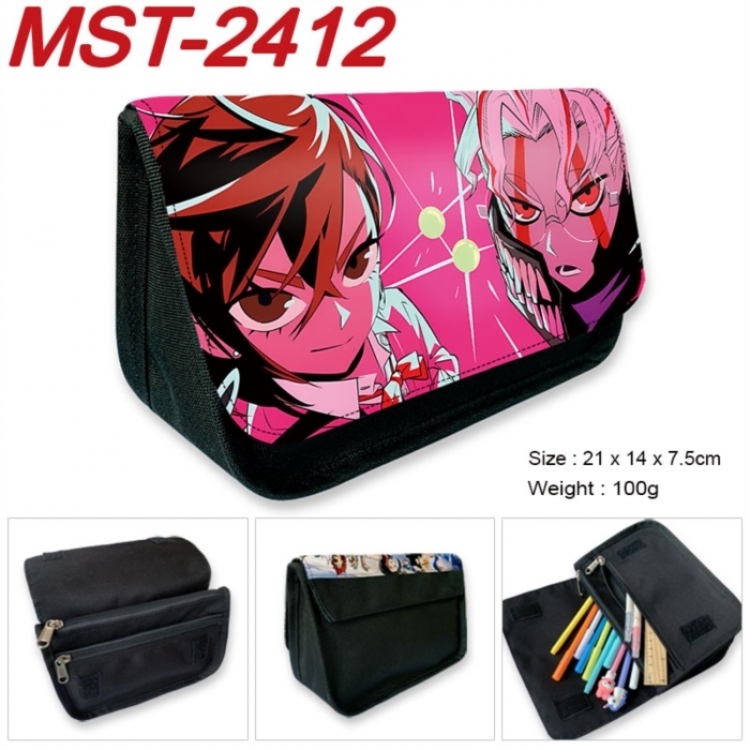 DANDADAN Anime Velcro canvas zipper pencil case Pencil Bag 21x14x7.5cm