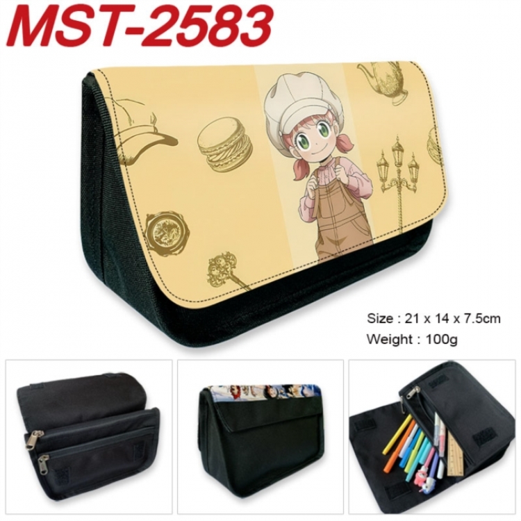 SPY×FAMILY Anime Velcro canvas zipper pencil case Pencil Bag 21x14x7.5cm