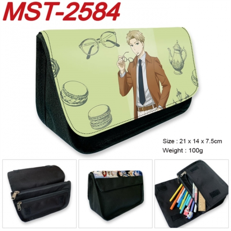 SPY×FAMILY Anime Velcro canvas zipper pencil case Pencil Bag 21x14x7.5cm