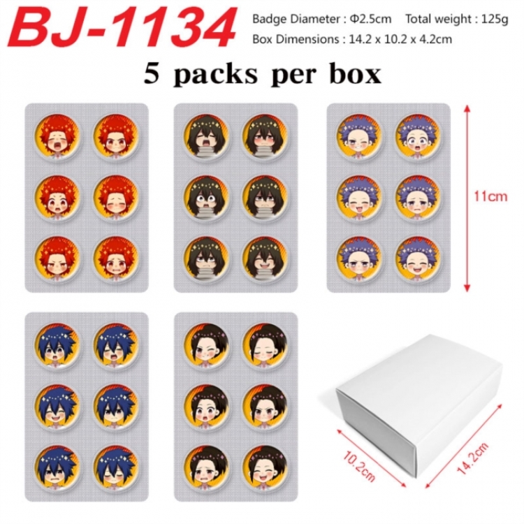 My Hero Academia Anime peripheral pill bar badge 25mm 5 packs per box