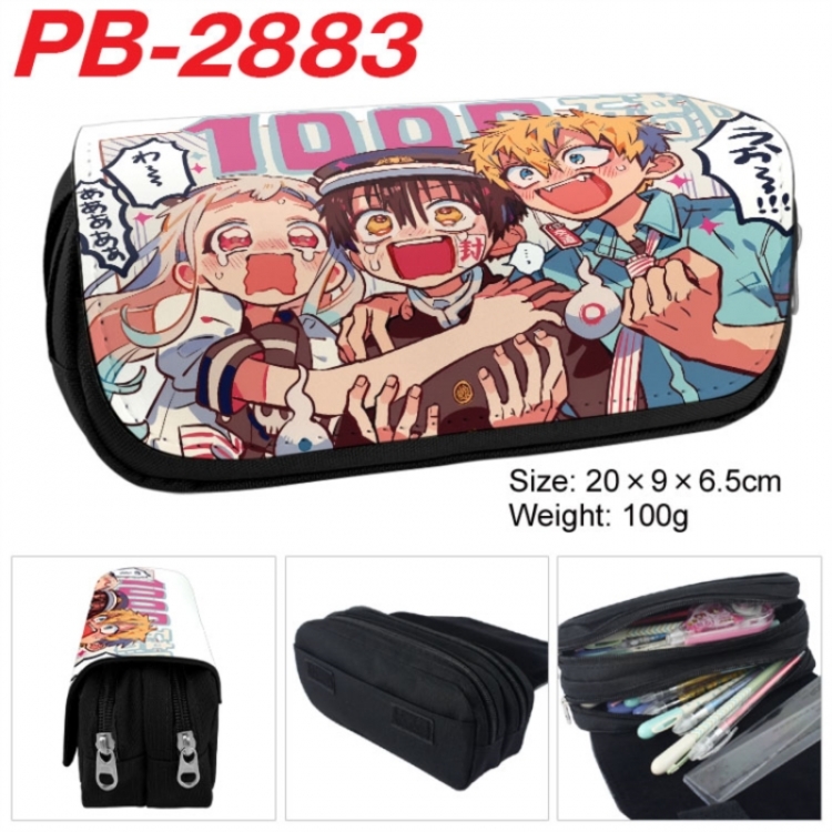 Toilet-bound Hanako-kun Anime double-layer pu leather printing pencil case 20x9x6.5cm