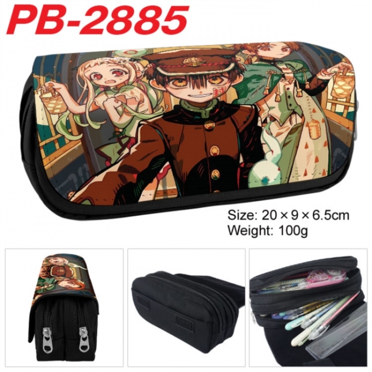 Toilet-bound Hanako-kun Anime double-layer pu leather printing pencil case 20x9x6.5cm