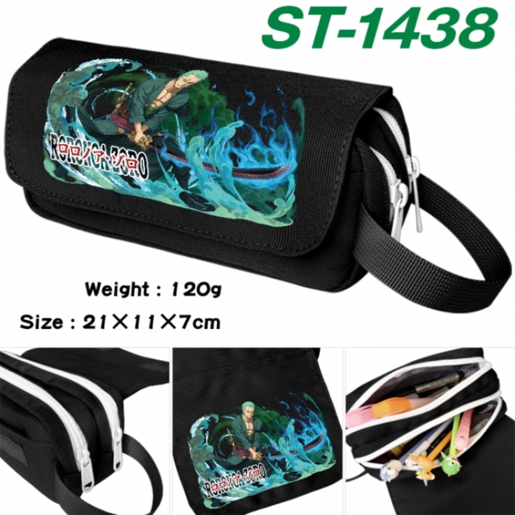 One Piece Anime waterproof canvas portable double-layer pencil bag cosmetic bag 21x11x7cm