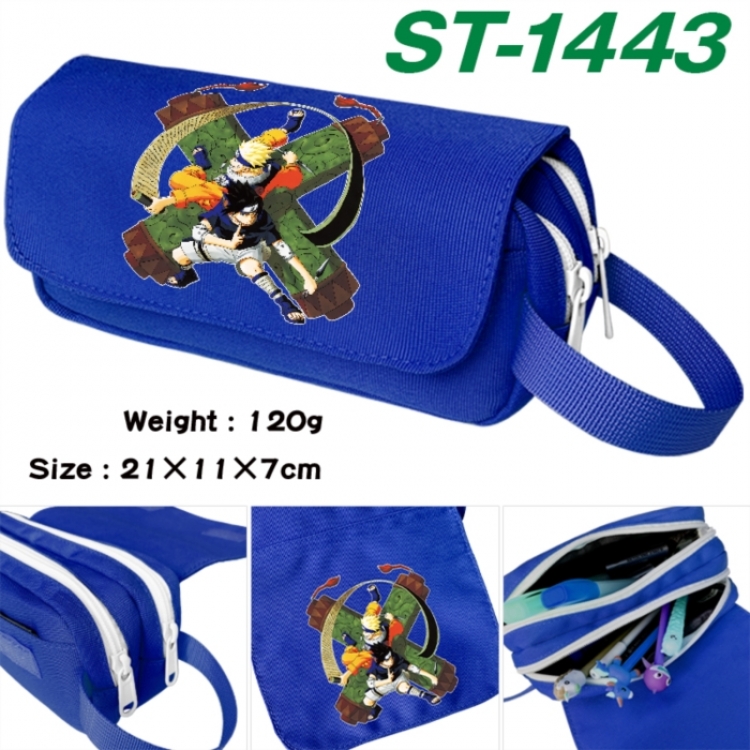 Naruto Anime waterproof canvas portable double-layer pencil bag cosmetic bag 21x11x7cm