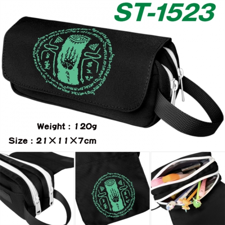 The Legend of Zelda Anime waterproof canvas portable double-layer pencil bag cosmetic bag 21x11x7cm