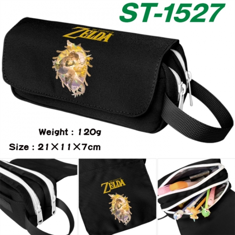 The Legend of Zelda Anime waterproof canvas portable double-layer pencil bag cosmetic bag 21x11x7cm