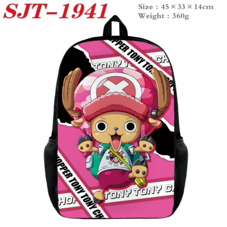 One Piece Anime nylon canvas backpack student backpack 45x33x14cm