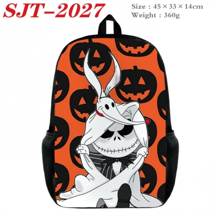 The Nightmare Before Christmas Anime nylon canvas backpack student backpack 45x33x14cm