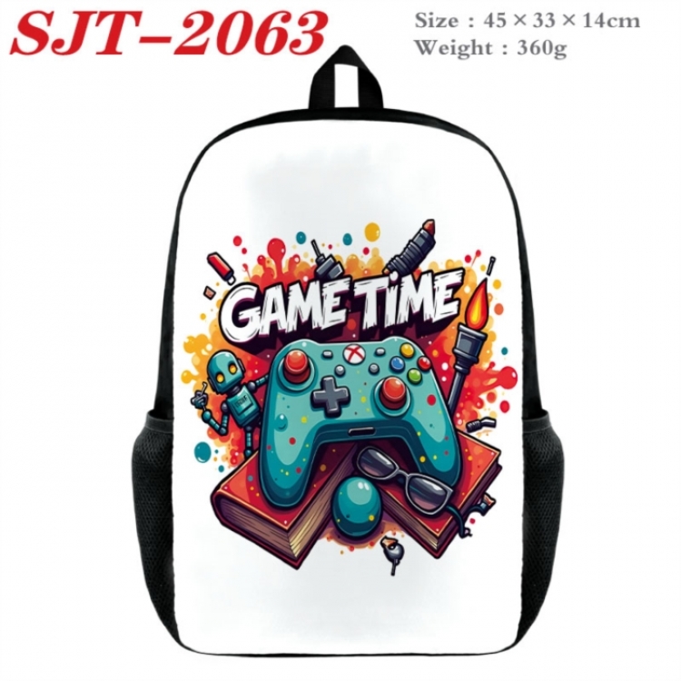 GamePad Anime nylon canvas backpack student backpack 45x33x14cm