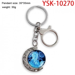 My Hero Academia Anime double-sided crystal rotating gemstone keychain pendant price for 5 pcs