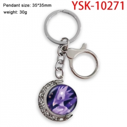 My Hero Academia Anime double-sided crystal rotating gemstone keychain pendant price for 5 pcs