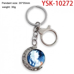 My Hero Academia Anime double-sided crystal rotating gemstone keychain pendant price for 5 pcs