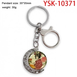 Bleach Anime double-sided crystal rotating gemstone keychain pendant price for 5 pcs
