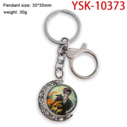 Bleach Anime double-sided crystal rotating gemstone keychain pendant price for 5 pcs