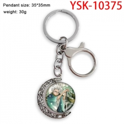 Bleach Anime double-sided crystal rotating gemstone keychain pendant price for 5 pcs