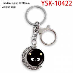 Sanrio Anime double-sided crystal rotating gemstone keychain pendant price for 5 pcs