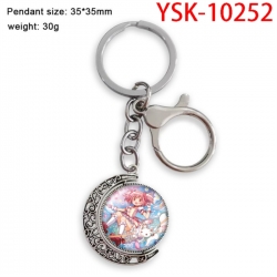 Magical Girl Madoka of the Magus Anime double-sided crystal rotating gemstone keychain pendant price for 5 pcs