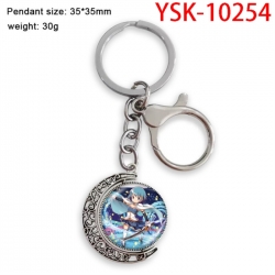 Magical Girl Madoka of the Magus Anime double-sided crystal rotating gemstone keychain pendant price for 5 pcs