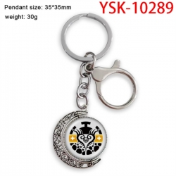 One Piece Anime double-sided crystal rotating gemstone keychain pendant price for 5 pcs