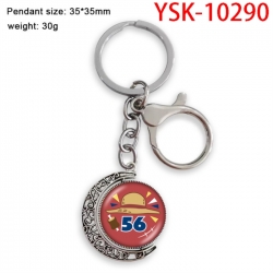 One Piece Anime double-sided crystal rotating gemstone keychain pendant price for 5 pcs