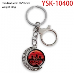 Stranger Things Anime double-sided crystal rotating gemstone keychain pendant price for 5 pcs