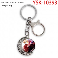 Tokyo GhoulAnime double-sided crystal rotating gemstone keychain pendant price for 5 pcs
