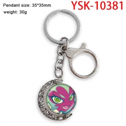 Panty & Stocking Anime double-sided crystal rotating gemstone keychain pendant price for 5 pcs