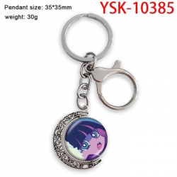 Panty & Stocking Anime double-sided crystal rotating gemstone keychain pendant price for 5 pcs