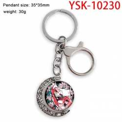 Hazbin Hotel Anime double-sided crystal rotating gemstone keychain pendant price for 5 pcs