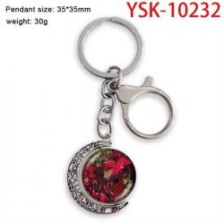 Hazbin Hotel Anime double-sided crystal rotating gemstone keychain pendant price for 5 pcs