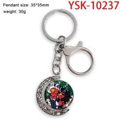 Hazbin Hotel Anime double-sided crystal rotating gemstone keychain pendant price for 5 pcs