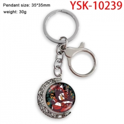 Hazbin Hotel Anime double-sided crystal rotating gemstone keychain pendant price for 5 pcs