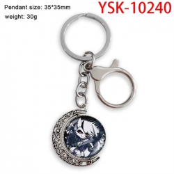 Hazbin Hotel Anime double-sided crystal rotating gemstone keychain pendant price for 5 pcs