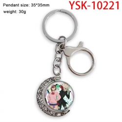 DANDADAN Anime double-sided crystal rotating gemstone keychain pendant price for 5 pcs