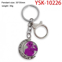 DANDADAN Anime double-sided crystal rotating gemstone keychain pendant price for 5 pcs