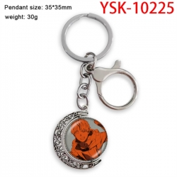 DANDADAN Anime double-sided crystal rotating gemstone keychain pendant price for 5 pcs