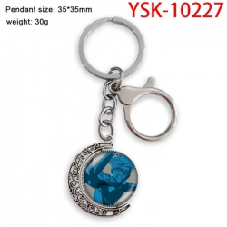 DANDADAN Anime double-sided crystal rotating gemstone keychain pendant price for 5 pcs